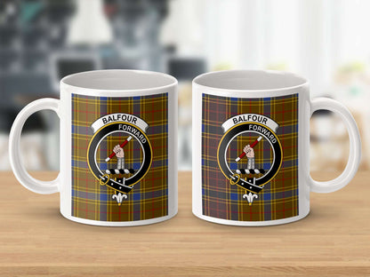 Balfour Forward Family Crest Tartan Design Mug - Living Stone Gifts