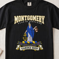Montgomery Scottish clan graphic T-shirt in Black, front view