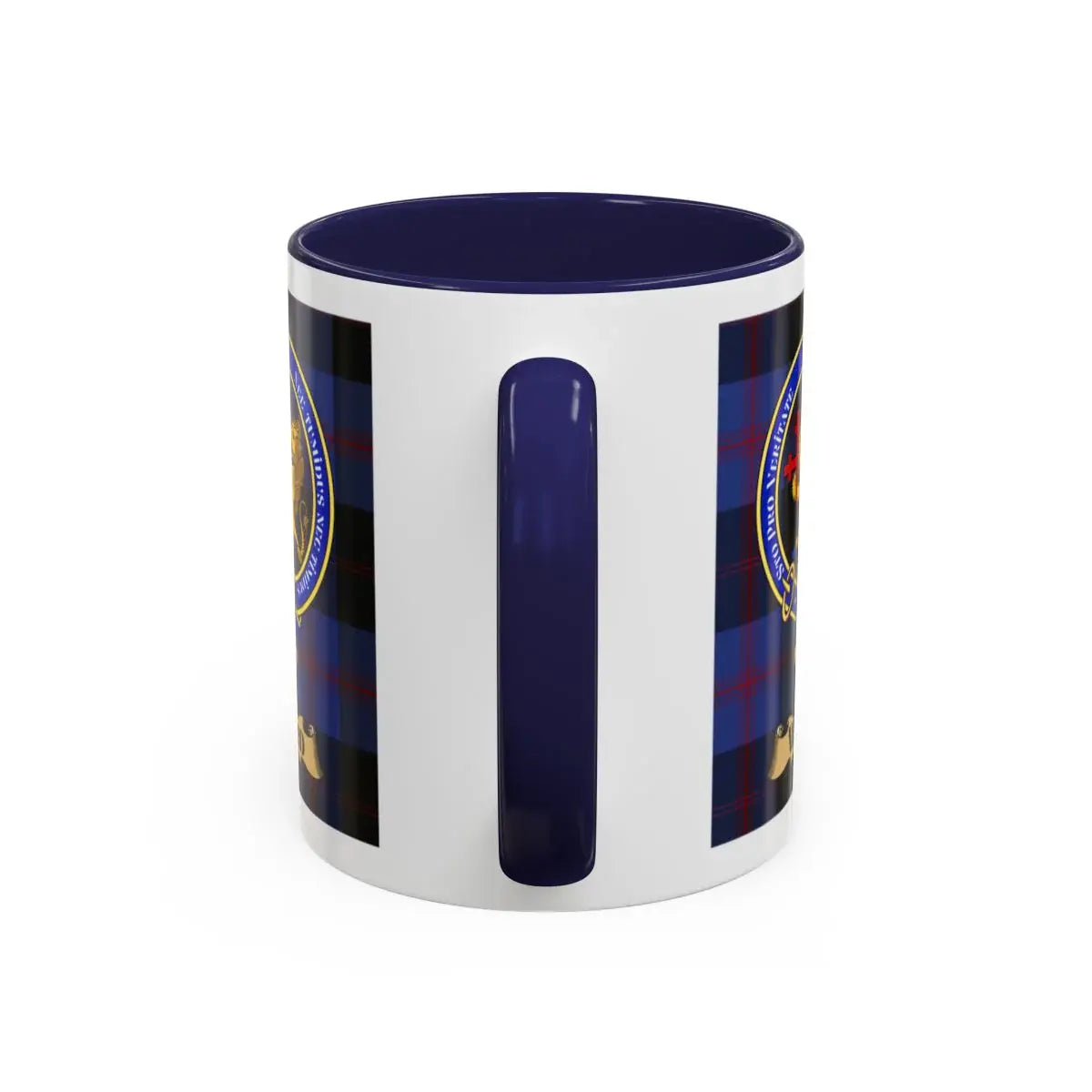 Ward family crest mug shown in 11 oz and 15 oz sizes