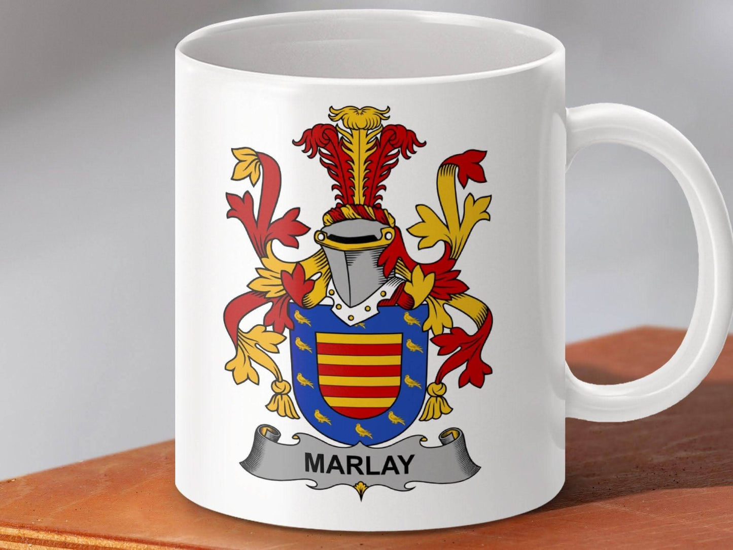 Marlay Surname Irish Family Crest Mug - Celtic Ancestry Gifts