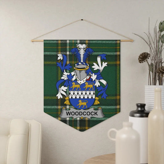 Family Crest Plaid Personalized Woodcock Banner product