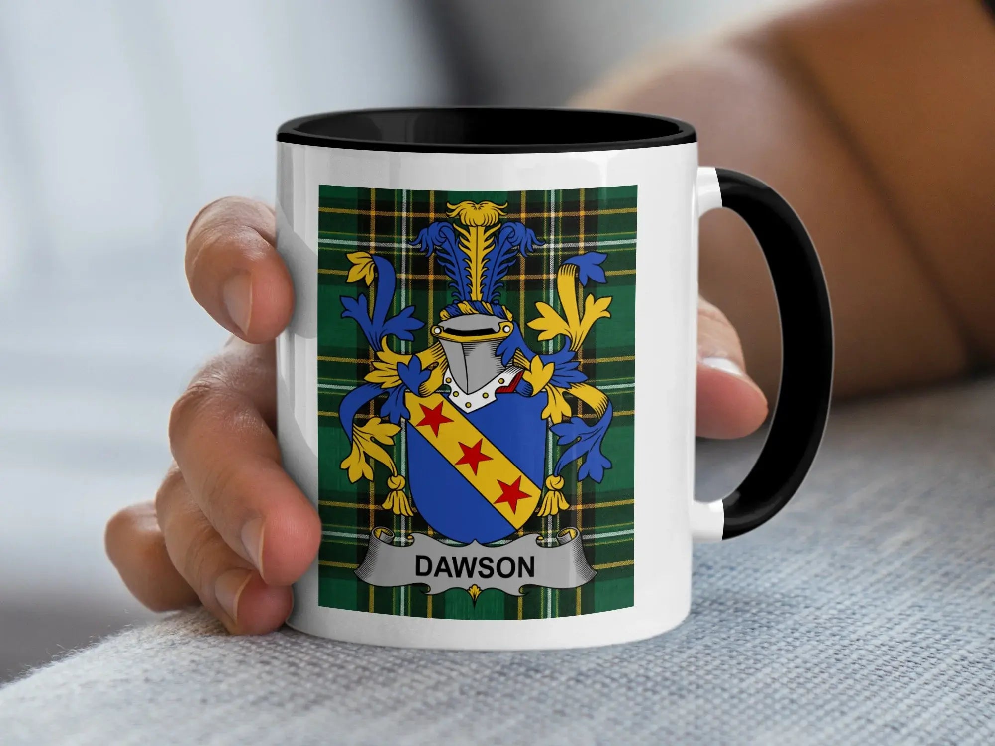 Dawson Irish National Tartan ceramic accent mug