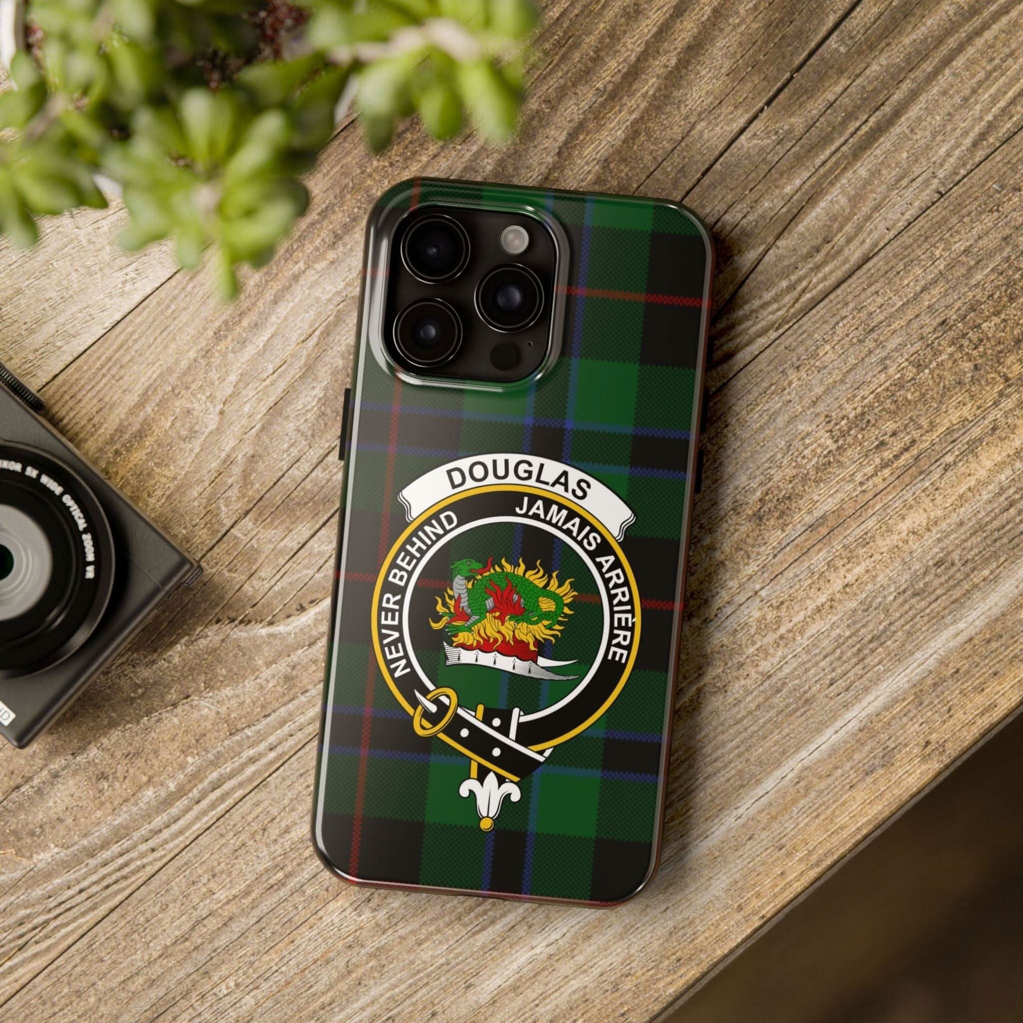 Douglas Clan Crest Tartan Design Cell Phone Case - Celtic Ancestry Gifts