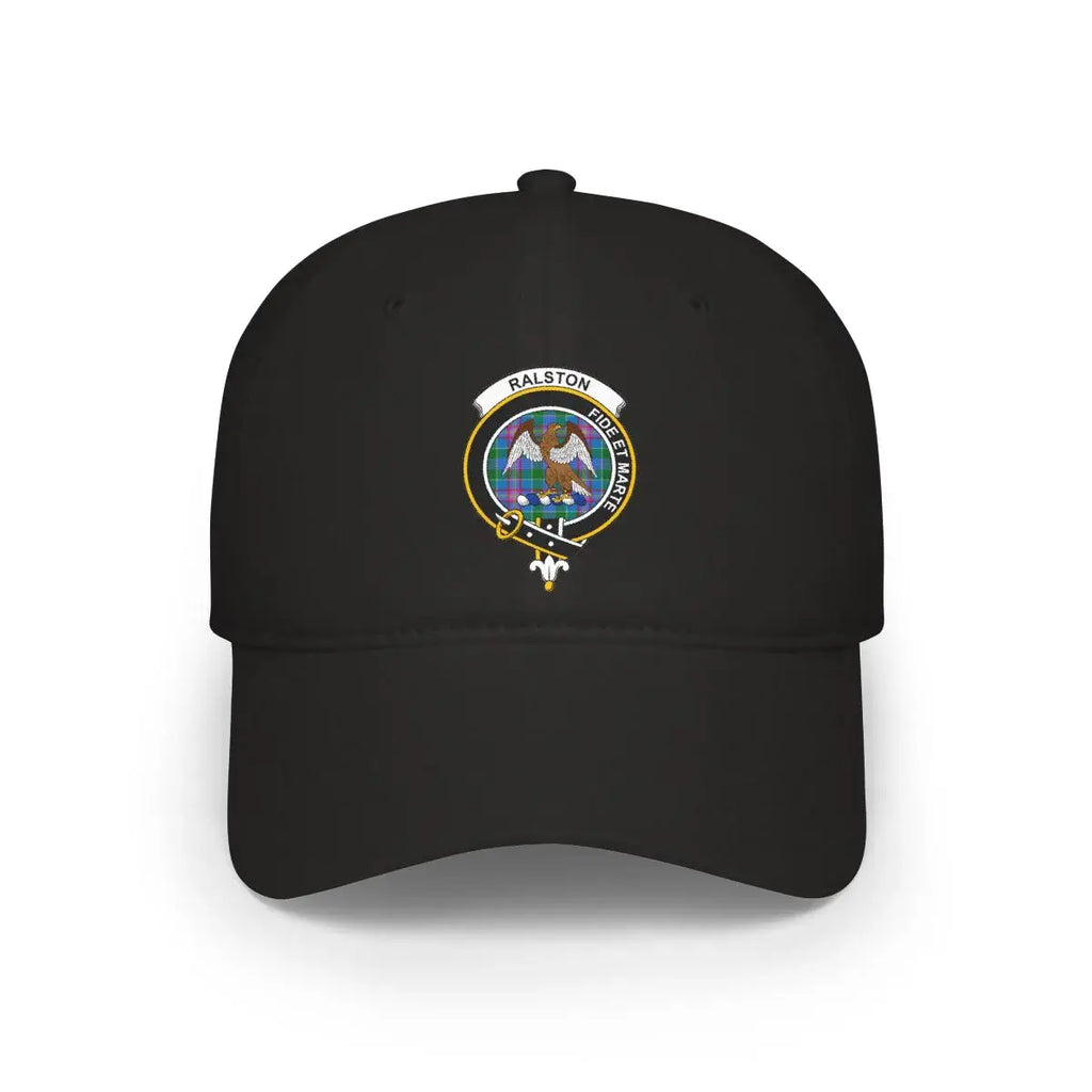 Ralston Fide Et Marte Emblem Black Hat Adjustable Cap