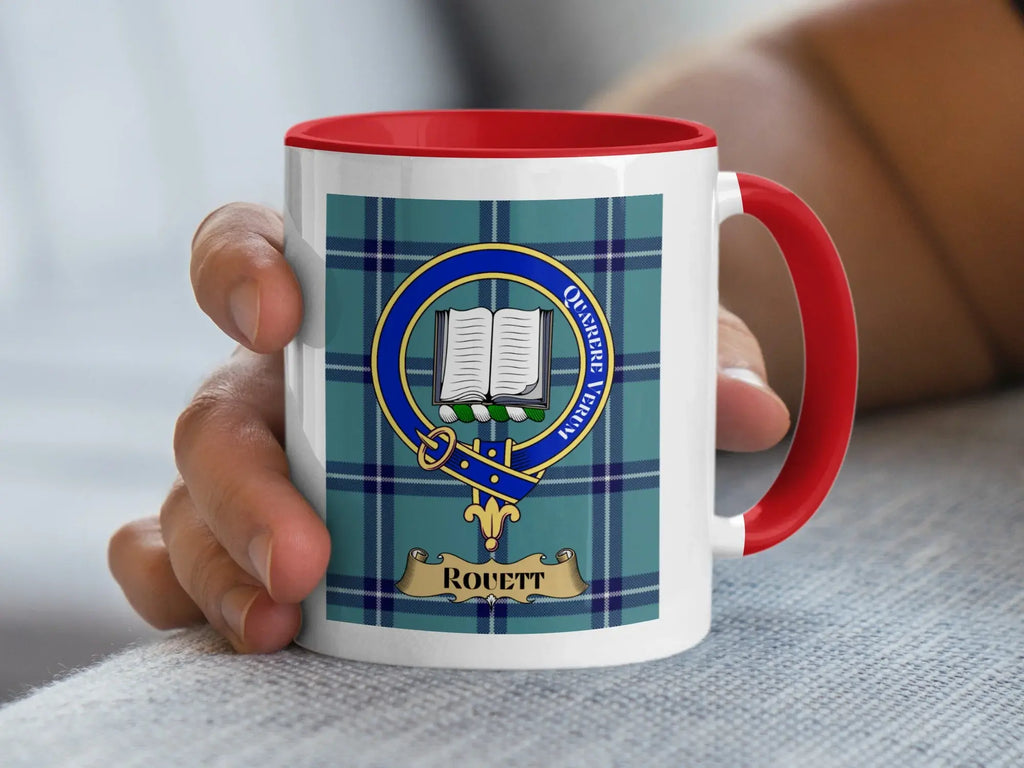 Custom Scottish Clan Crest Mug with Tartan Design