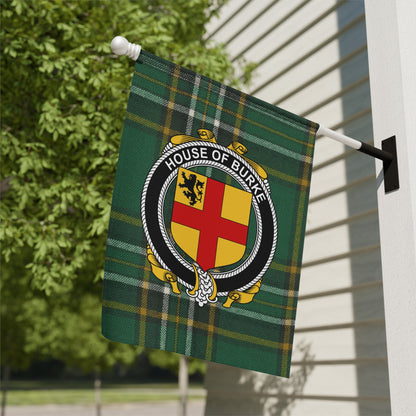 House of Burke Plaid Design Flag for Outdoor Display