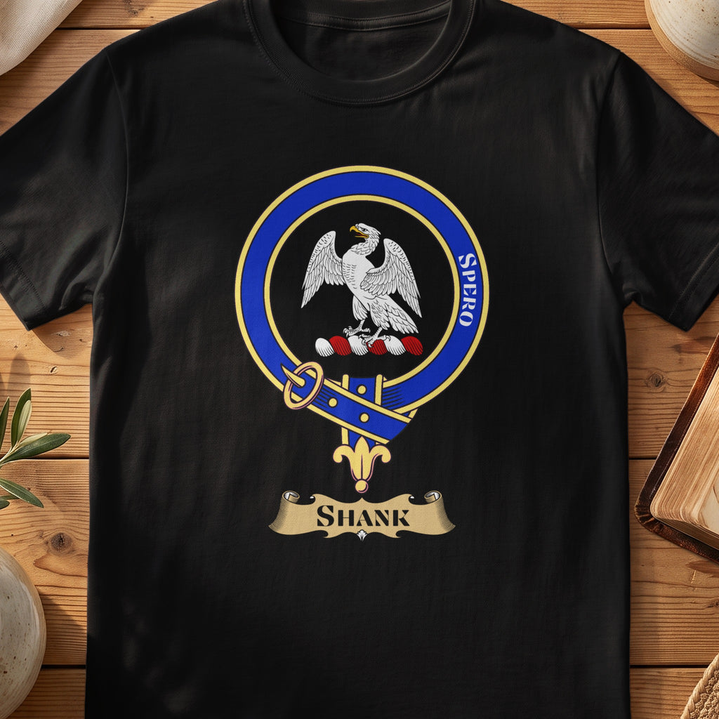 Shank Scottish clan crest T-shirt in Black