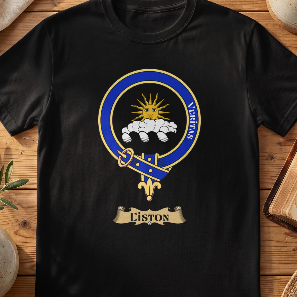 Eiston Scottish clan crest T-shirt in black
