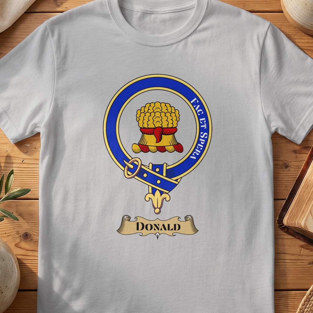Donald Scottish clan crest T-shirt in Sport Grey