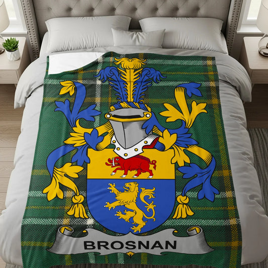 Personalized Brosnan Family Crest Blanket product type