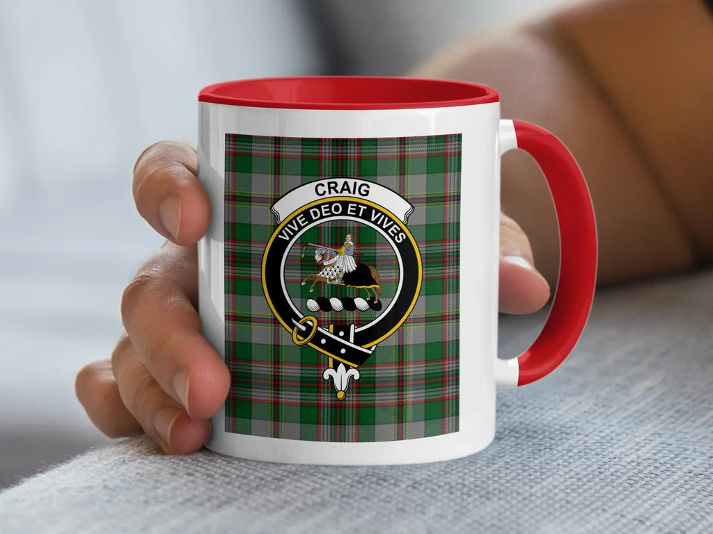 Personalized Craig Clan Tartan Mug for Scottish Heritage
