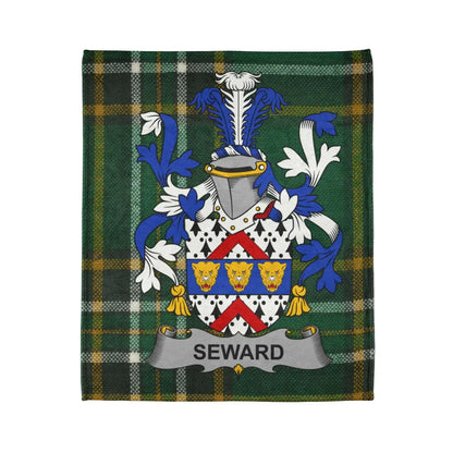 Seward Family Tartan Plaid Crest Throw Blanket product