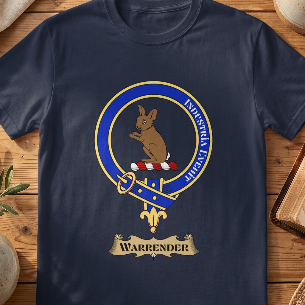 Warrender Scottish clan crest T-shirt in Navy
