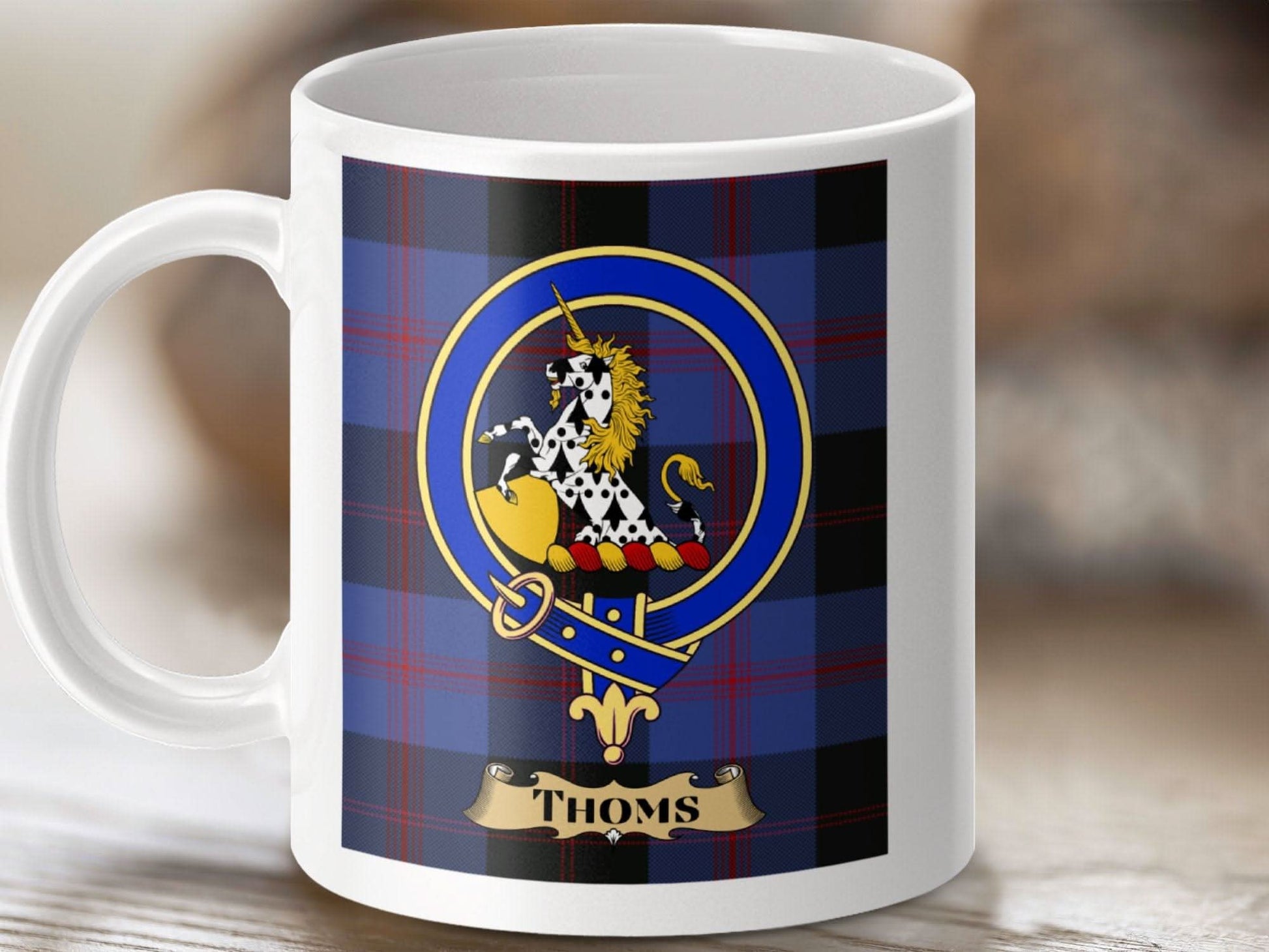 Clan Crest Coffee Mug With Family Name Displayed product