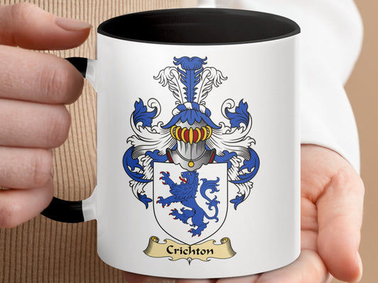 Crichton Clan Scottish Crest Accent Coffee Mug - Living Stone Gifts