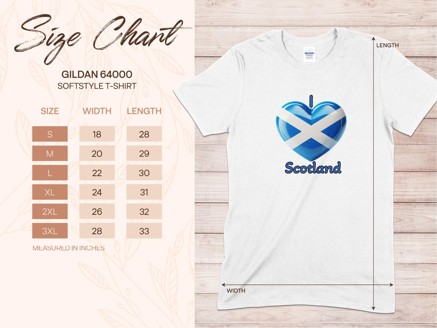 I Love Scotland Heart Flag Design T-Shirt - Living Stone Gifts