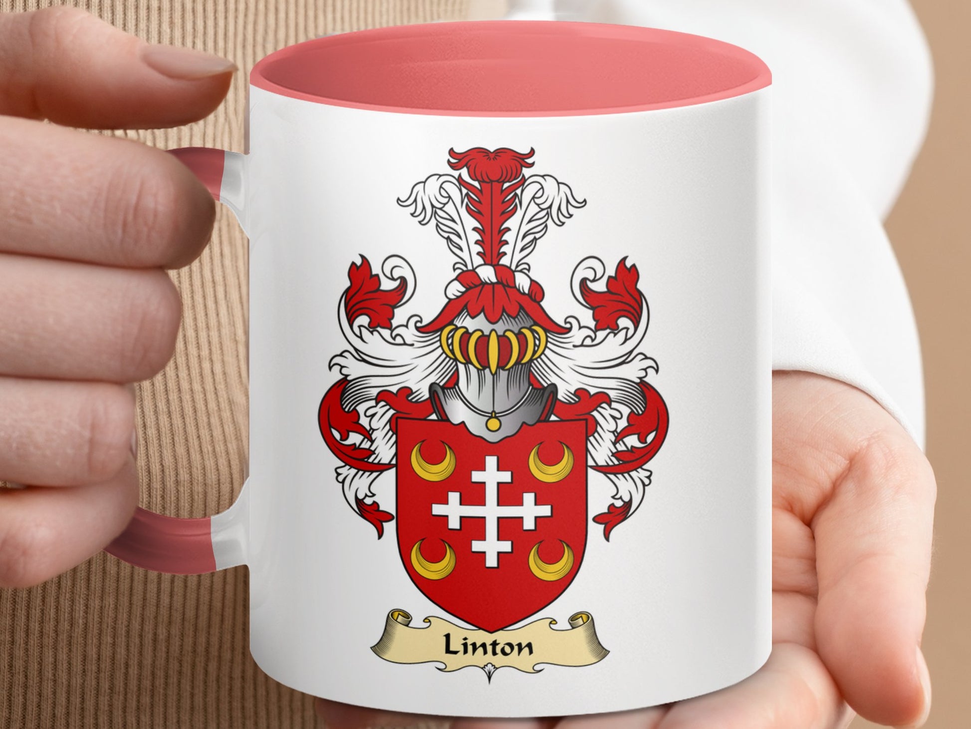 Clan Linton Scottish Coat of Arms Accent Mug - Living Stone Gifts