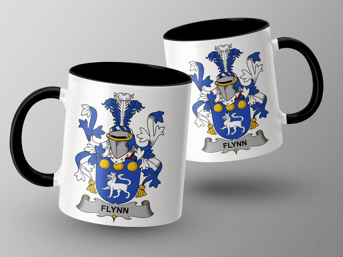 flynn surname irish coat of arms mug - Living Stone Gifts