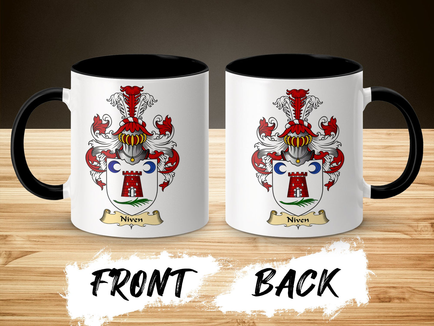 Scottish Clan Surname Niven Coat of Arms Mug - Living Stone Gifts