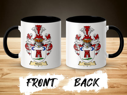 Scottish Clan Surname Niven Coat of Arms Mug - Living Stone Gifts