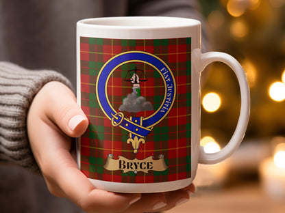 Clan Crest Tartan Pattern Personalized Mug - Living Stone Gifts