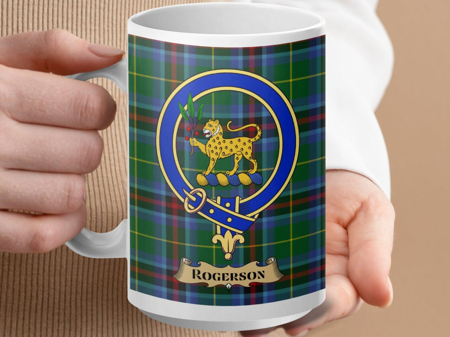 Rogerson Scottish Clan Tartan Emblem Ceramic Mug product