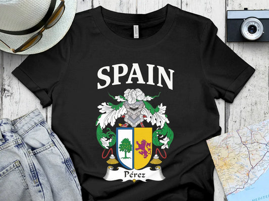 Spain Coat of Arms Crest Black T-shirt product type