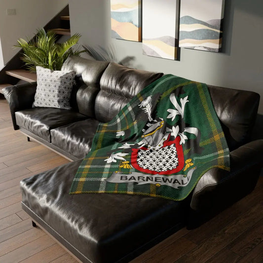Personalized Barnewall Tartan Plaid Blanket product