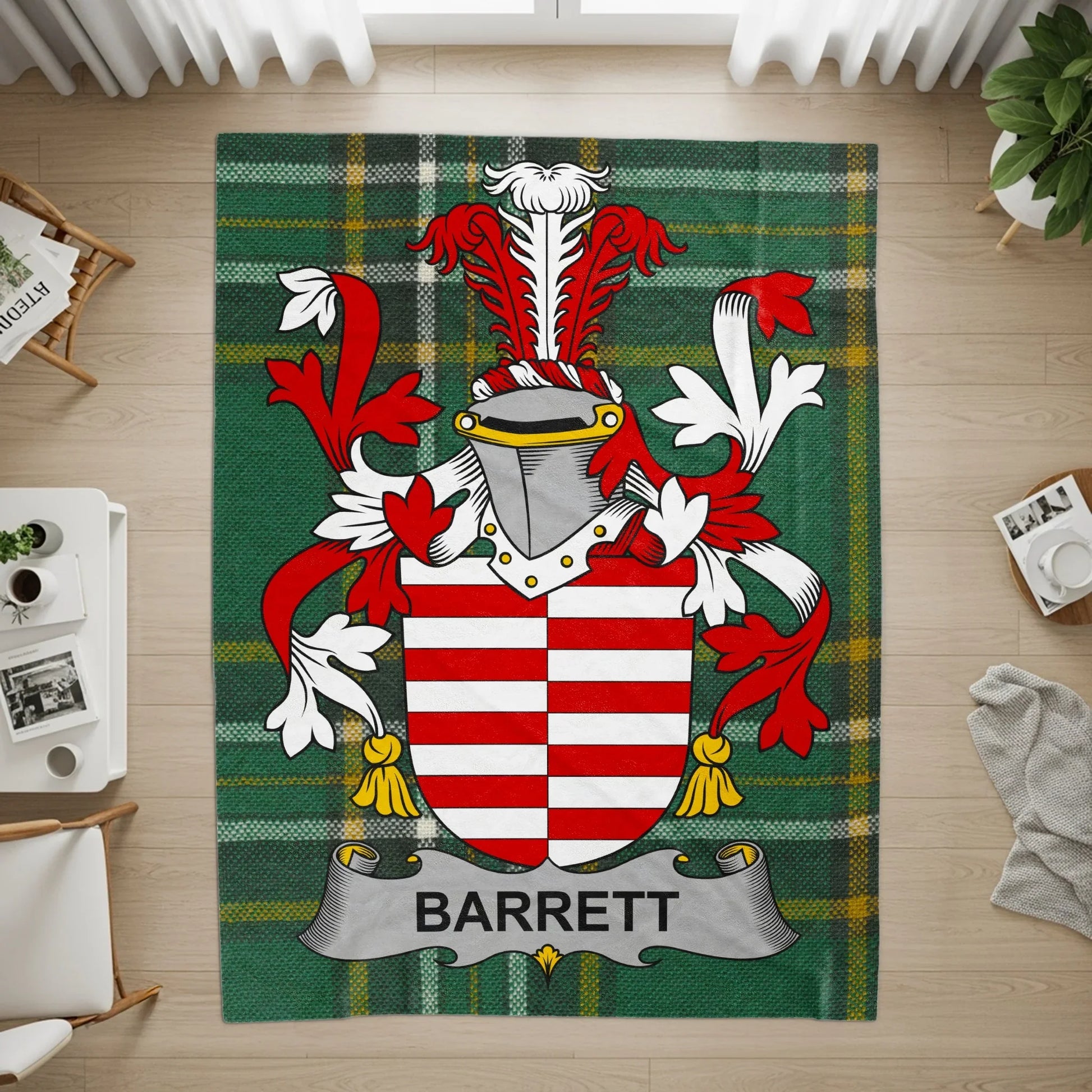 Barrett Family Crest Tartan Carpet design product