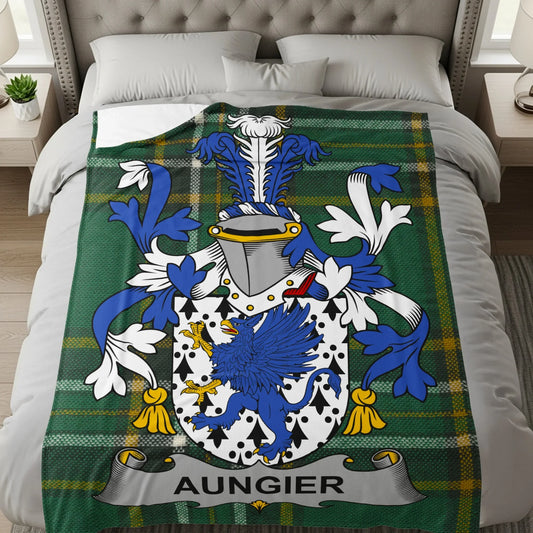 Aungier Coat of Arms Family Crest Plaid Blanket product