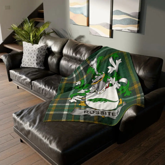 Rossiter Family Crest Tartan Throw Blanket product