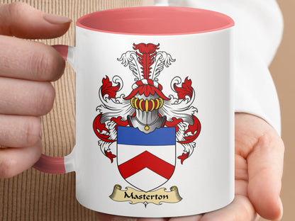 Masterton Scottish Clan Surname Coat of Arms Mug - Living Stone Gifts