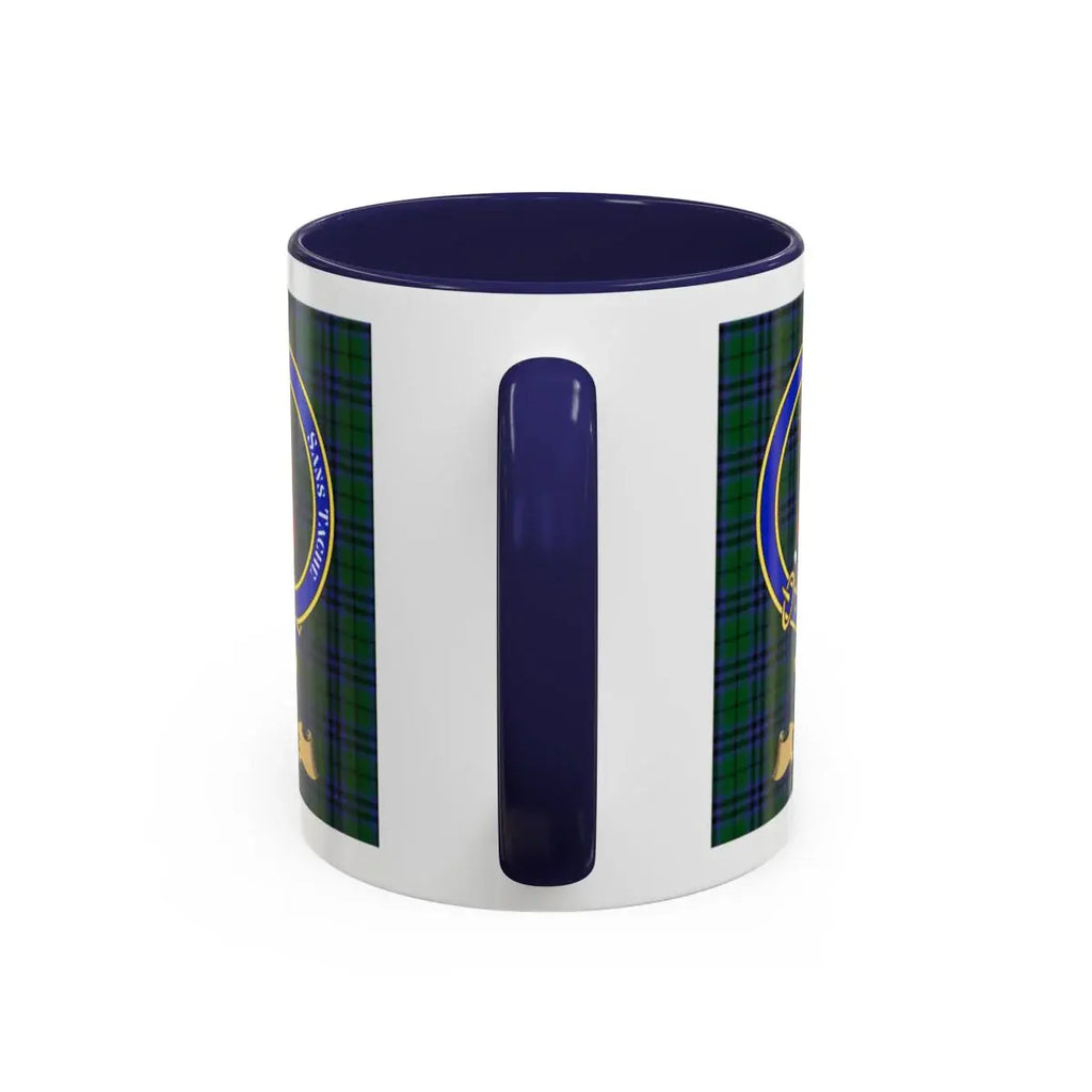 Urie clan crest mug shown in 11 oz and 15 oz sizes