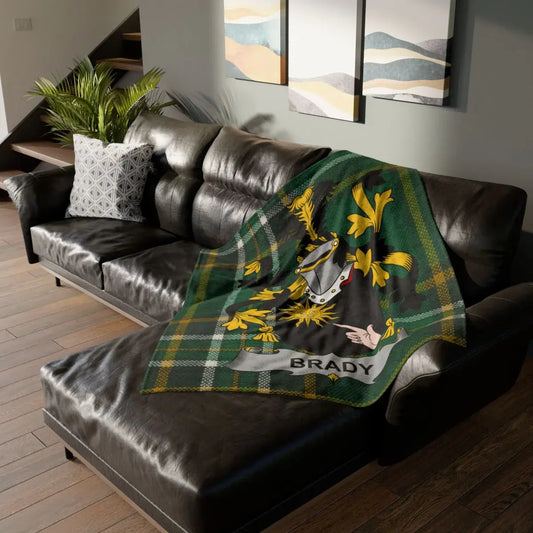 Personalized Family Crest Design Cozy Blanket Product