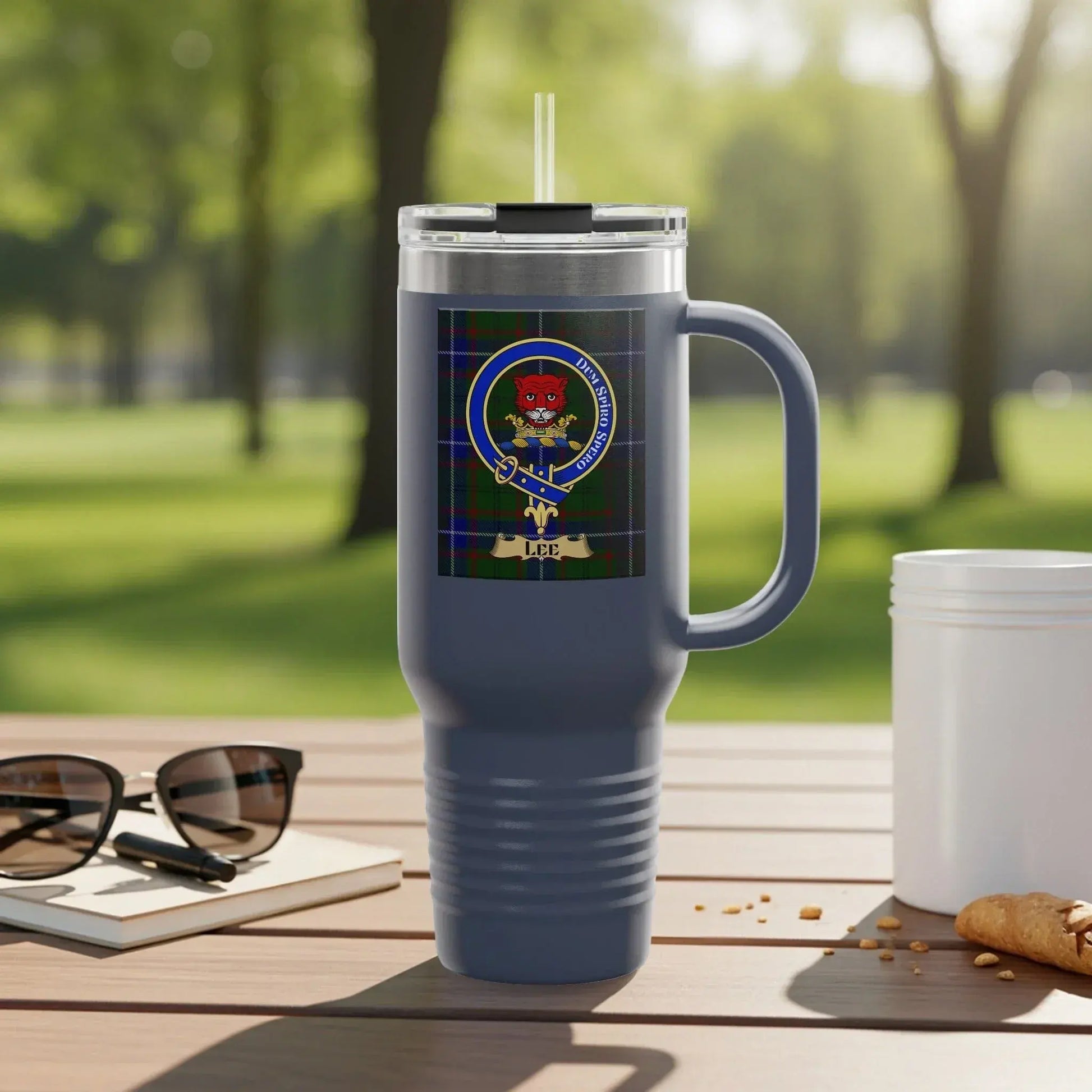 Custom Tartan Print Insulated Travel Mug product