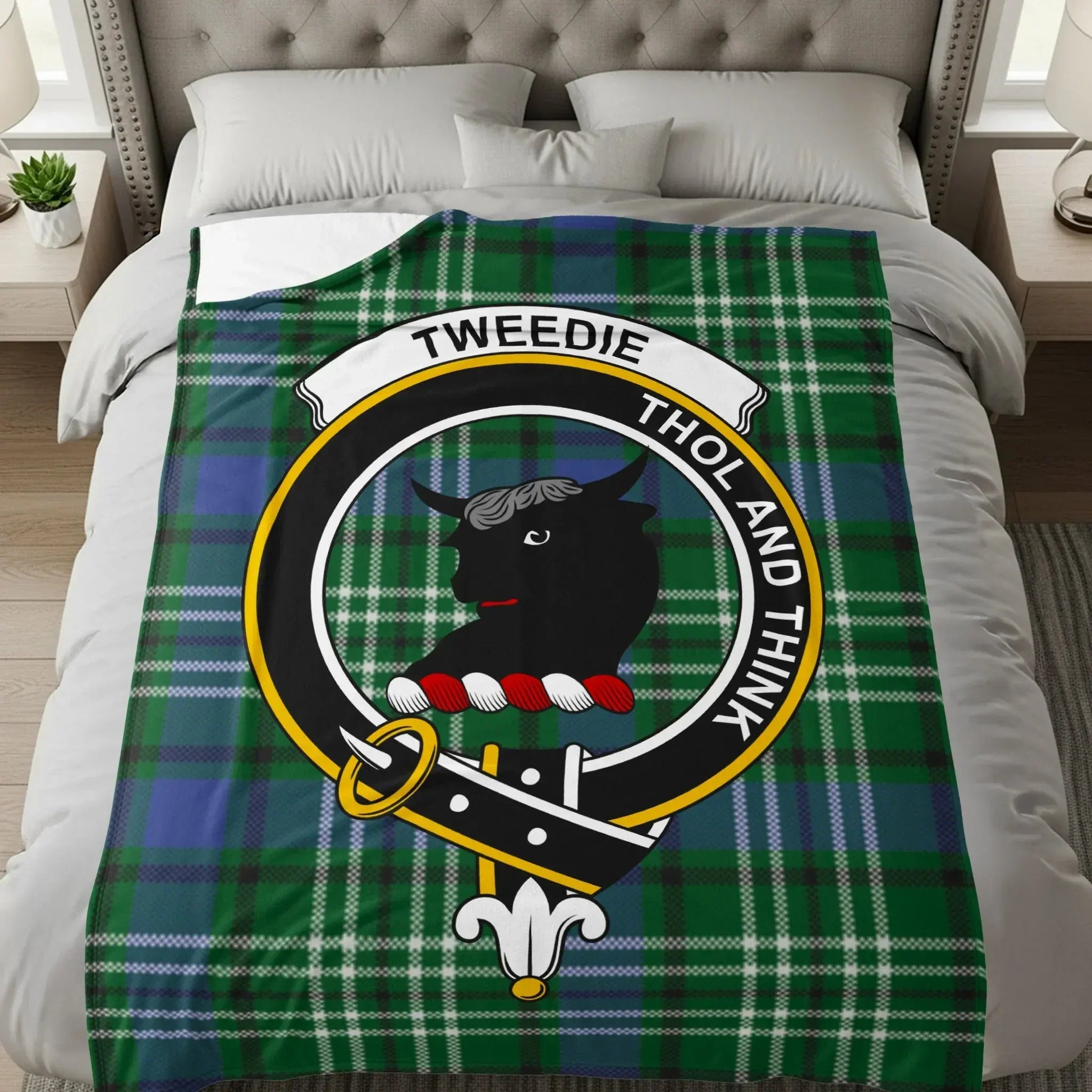 Tweedie Thol and Think Tartan Throw Blanket product