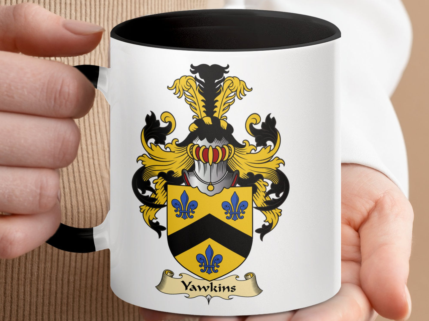 Clan Yawkins Scottish Coat of Arms Mug - Living Stone Gifts