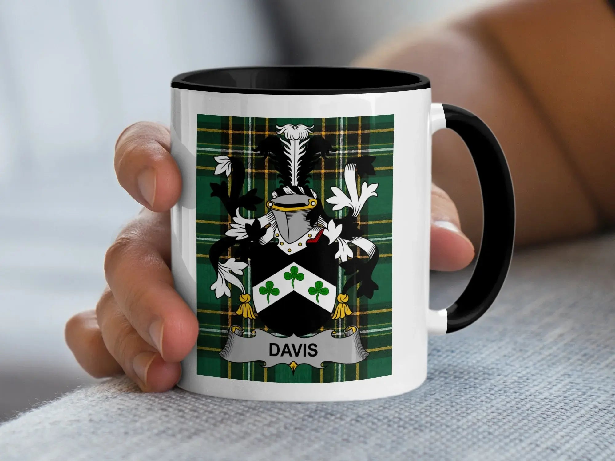 Davis Irish National Tartan ceramic accent mug