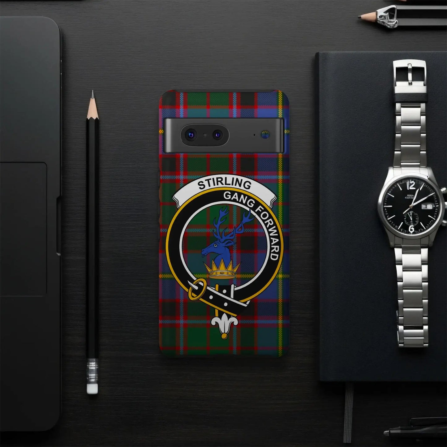 Stirling Gang Forward Phone Case with Crest Design
