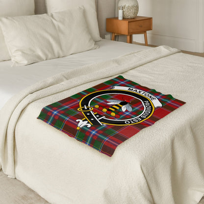 Scottish Clan Maxtone Tartan Throw Blanket - Living Stone Gifts