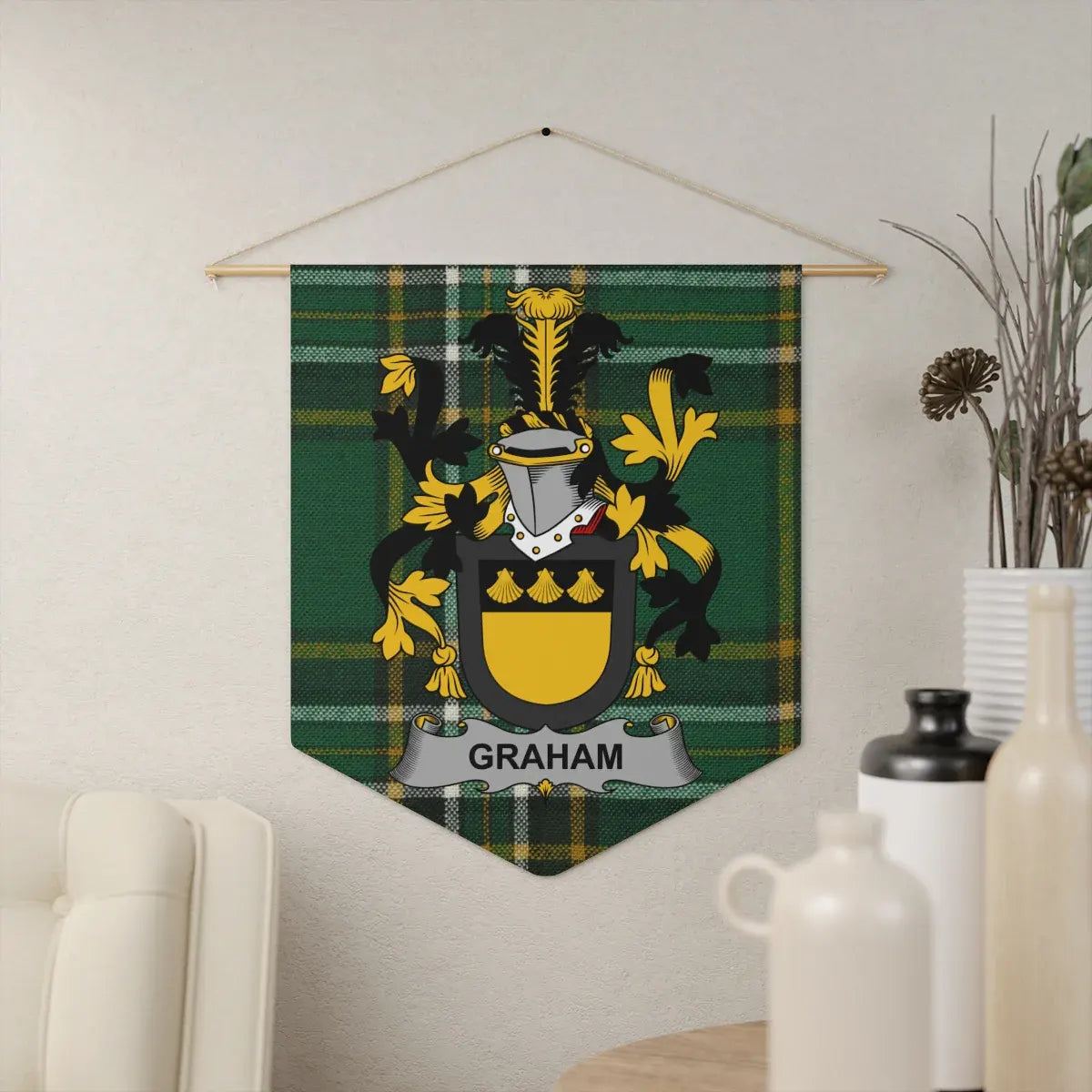 Personalized Family Crest Wall Banner Graham Heraldry product