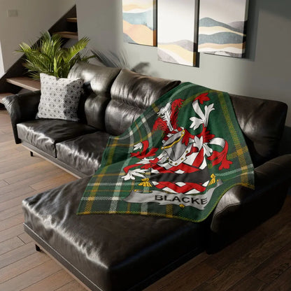 Blacke Family Crest Design Pattern Throw Blanket product