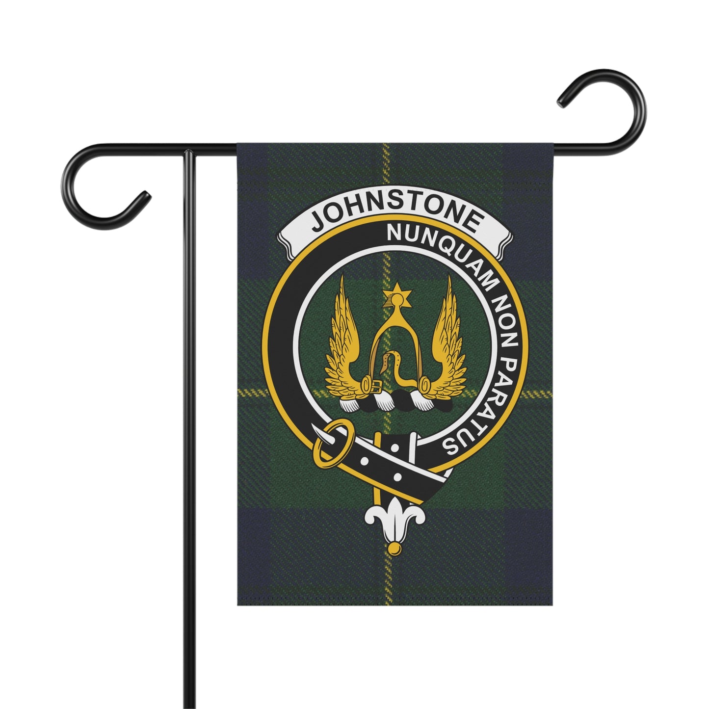 Johnstone Clan Scottish Tartan Crest Garden Flag