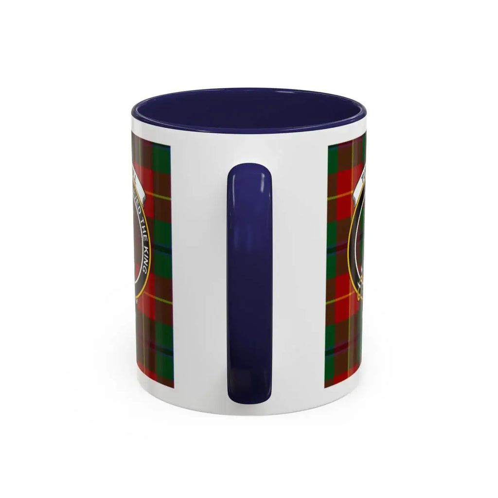 Scottish Tartan Design Coffee Mug with Navy Interior