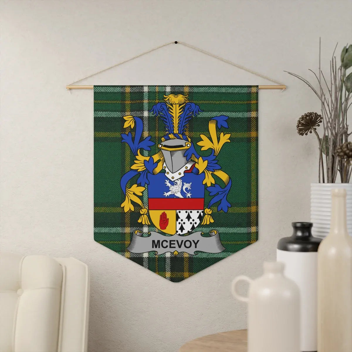 Family Crest Custom Tartan Wall Banner product