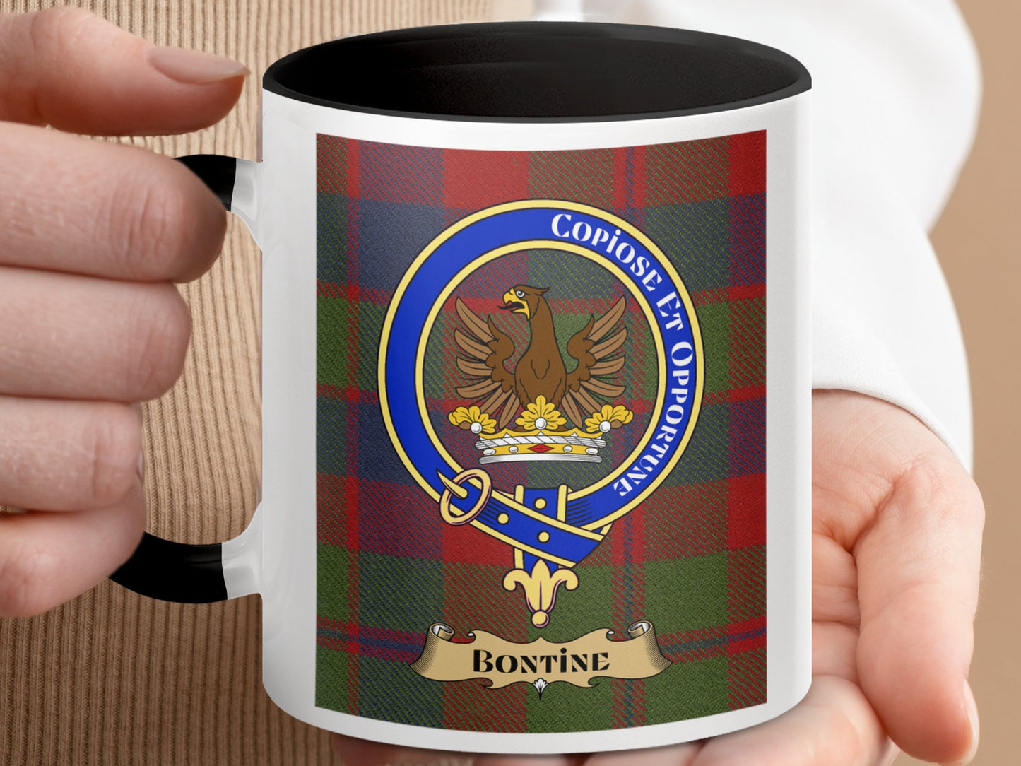 Copiose Et Opulentiae Bonthine Clan Crest Mug - Living Stone Gifts