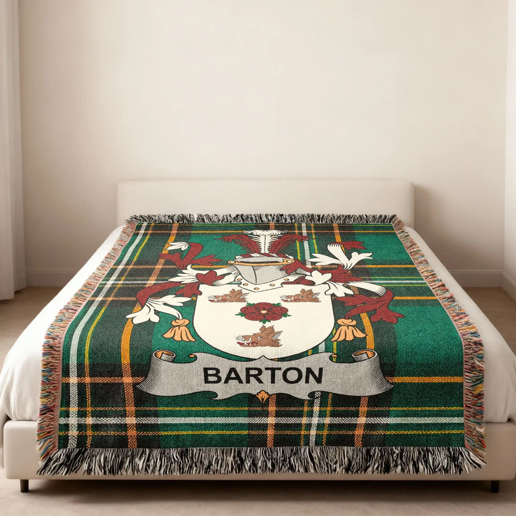Barton Family Crest Green Tartan Plaid product type