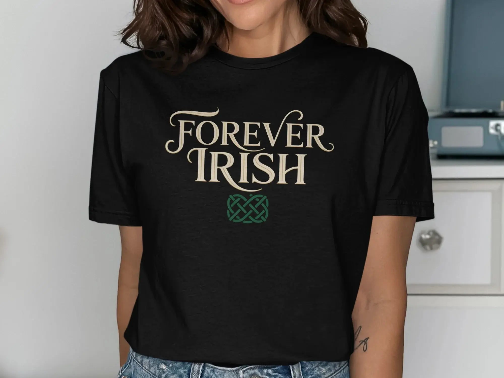 Forever Irish Graphic Tee with Celtic Knot Design