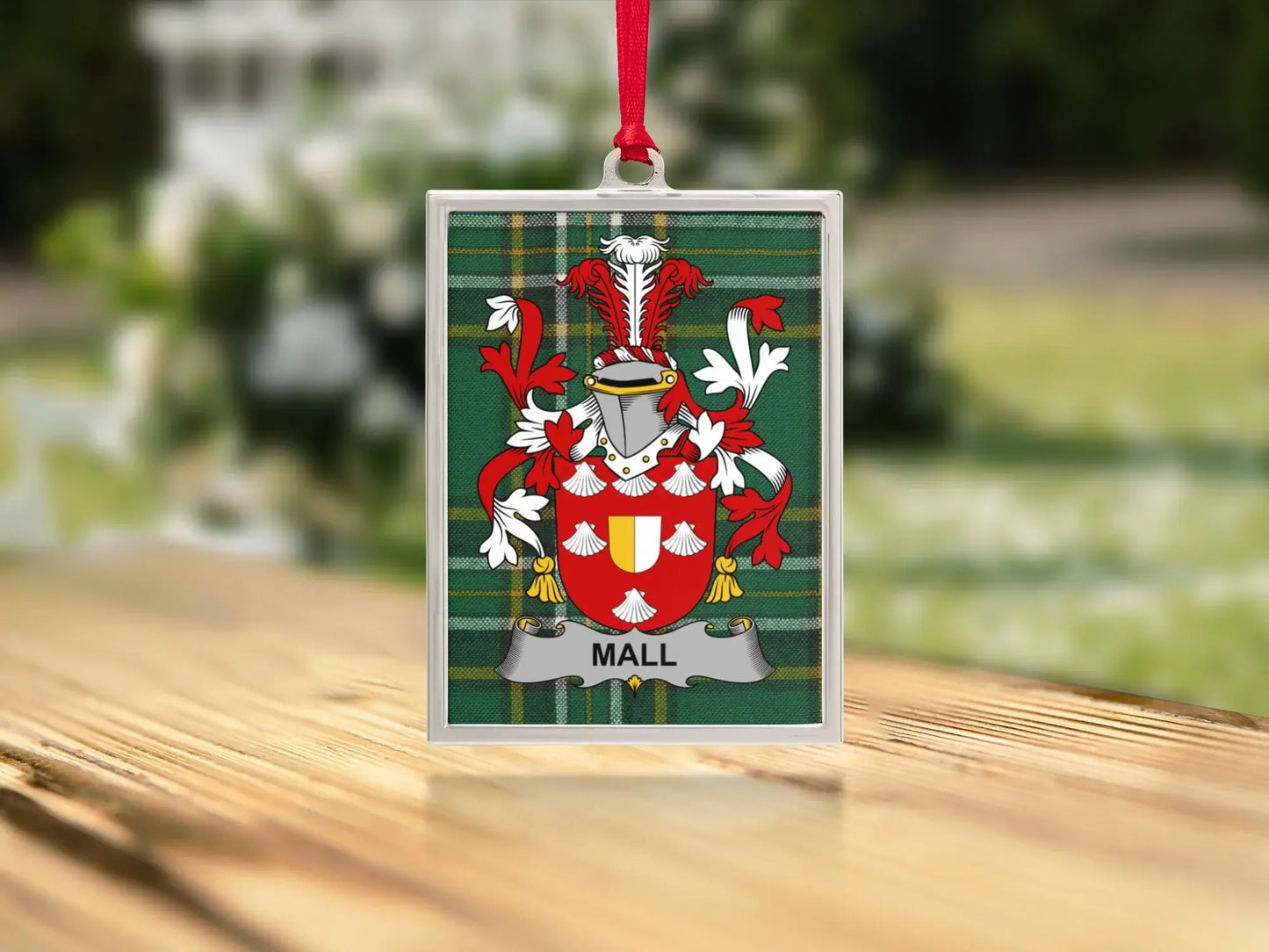 Family Crest Plaid Ornament Mall Shield product type