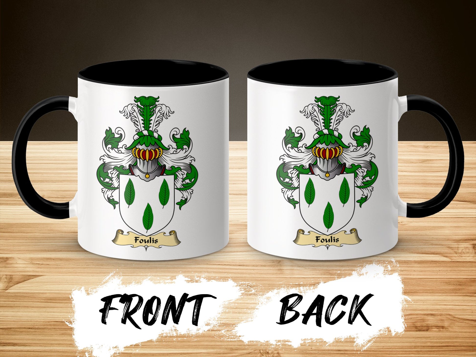 Clan Foulis Scottish Coat of Arms Accent Coffee Mug - Living Stone Gifts